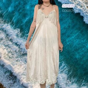 Vintage 1990s Coquette Nordstrom Cream Slip Dress